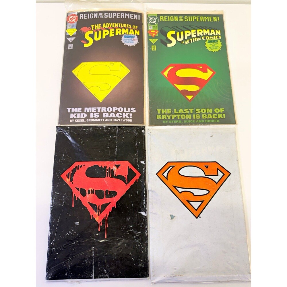 Lot of 4 DC Comics Superman Comic Lot #75 #500 #501 #687 Action Comics 1993